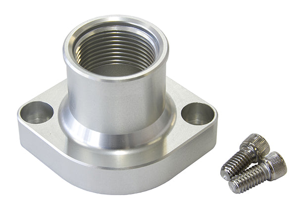AF64-2021S - BILLET THERMOSTAT HOUSING SILVFORD 351C STRAIGHT UP CLEVELAN-16ORB Aeroflow - AF 64-2021S