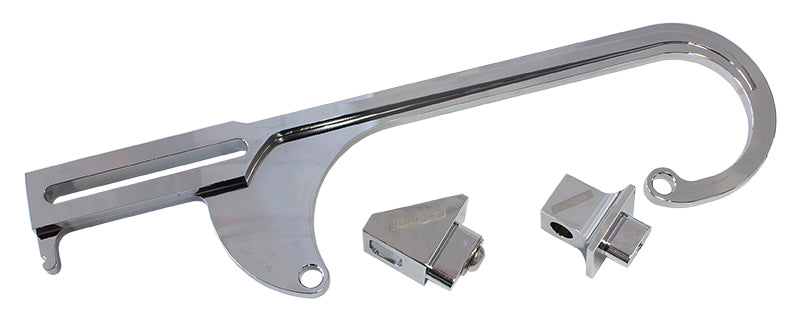 AF64-2026C - BILLET THROTTLE CABLE BRACKET CHROME SUITS 4150 STYLE CARBS