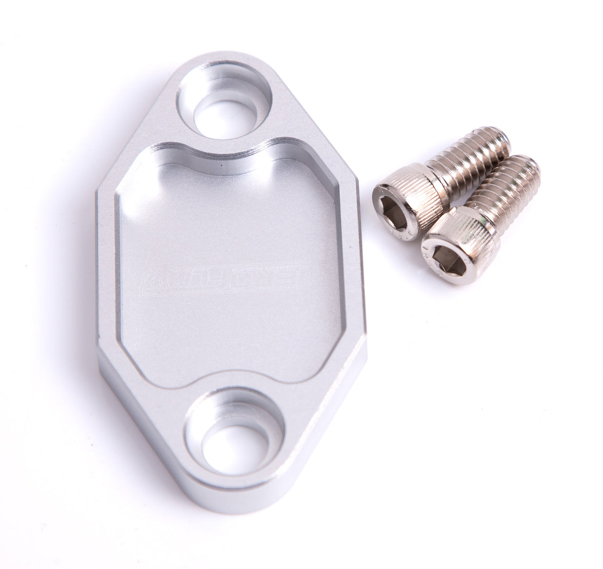 AF64-2029S - BILLET FUEL PUMP BLOCK OFF PLATE SILVER SUITS HOLDEN 308