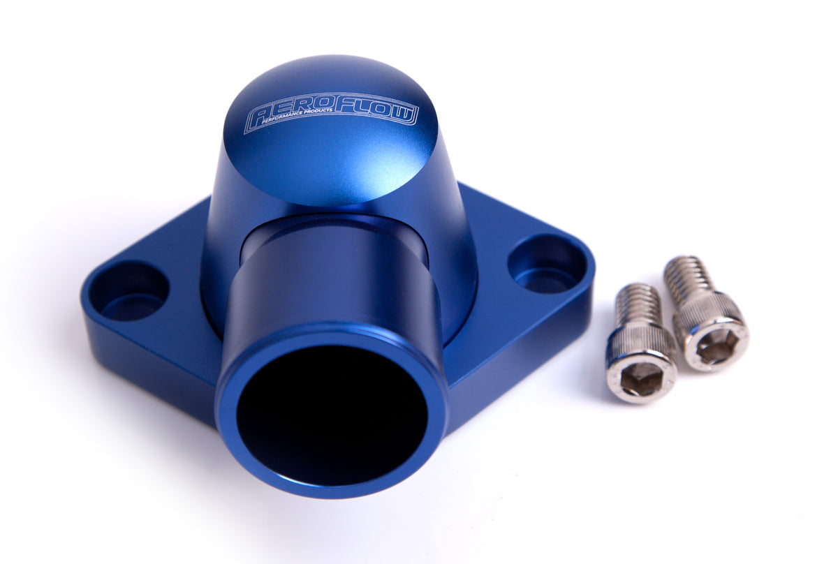 AF64-2034 - BILLET THERMOSTAT HOUSING SBC BBC HOLDEN BLUE SWIVEL