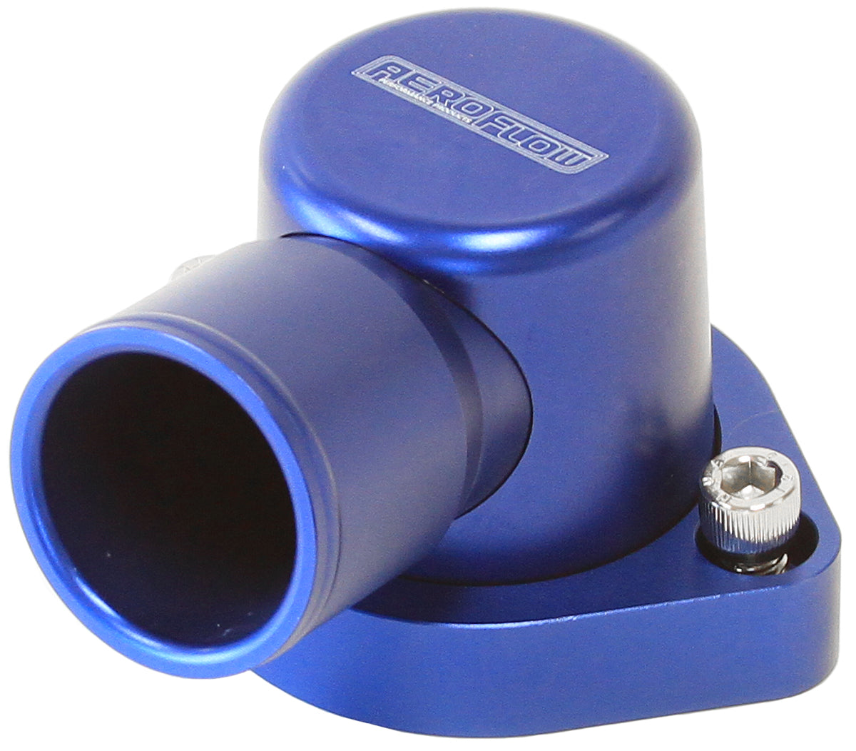 AF64-2039 - BILLET THERMOSTAT HOUSING BLUEFORD 351C 90 DEG CLEVELAND SWIVEL Aeroflow - AF 64-2039