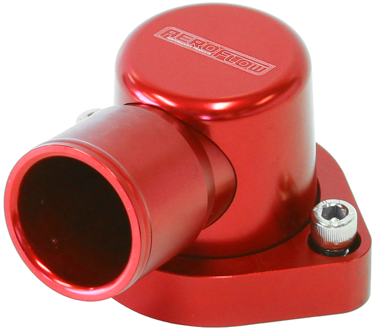 AF64-2039R - BILLET THERMOSTAT HOUSING RED FORD 351C 90 DEG CLEVELAND SWIVEL Aeroflow - AF 64-2039R