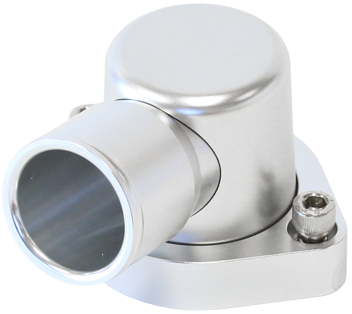 AF64-2039S - BILLET THERMOSTAT HOUSING SILVFORD 351C 90 DEG CLEVELAND SWIVEL Aeroflow - AF 64-2039S
