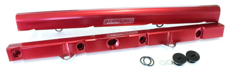 AF64-2077R - FORD WINDSOR EFI RAIL KIT RED