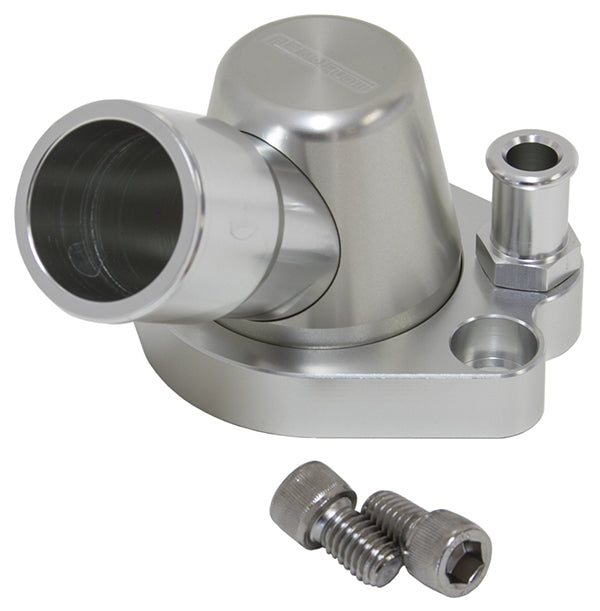 AF64-2091S - BILLET THERMOSTAT HOUSING SILVHOLDEN V8 HEATER 90 DEG SWIVEL253 308 Aeroflow - AF 64-2091S