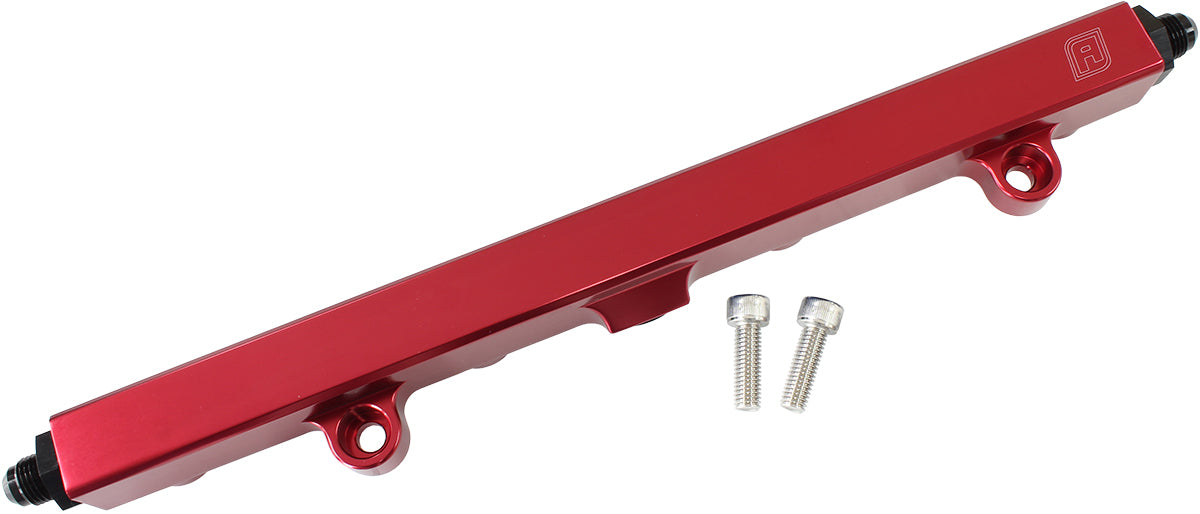 AF64-2140R - HONDA K20 K24 FUEL RAIL -8ORB INLETS / OUTLETS RED