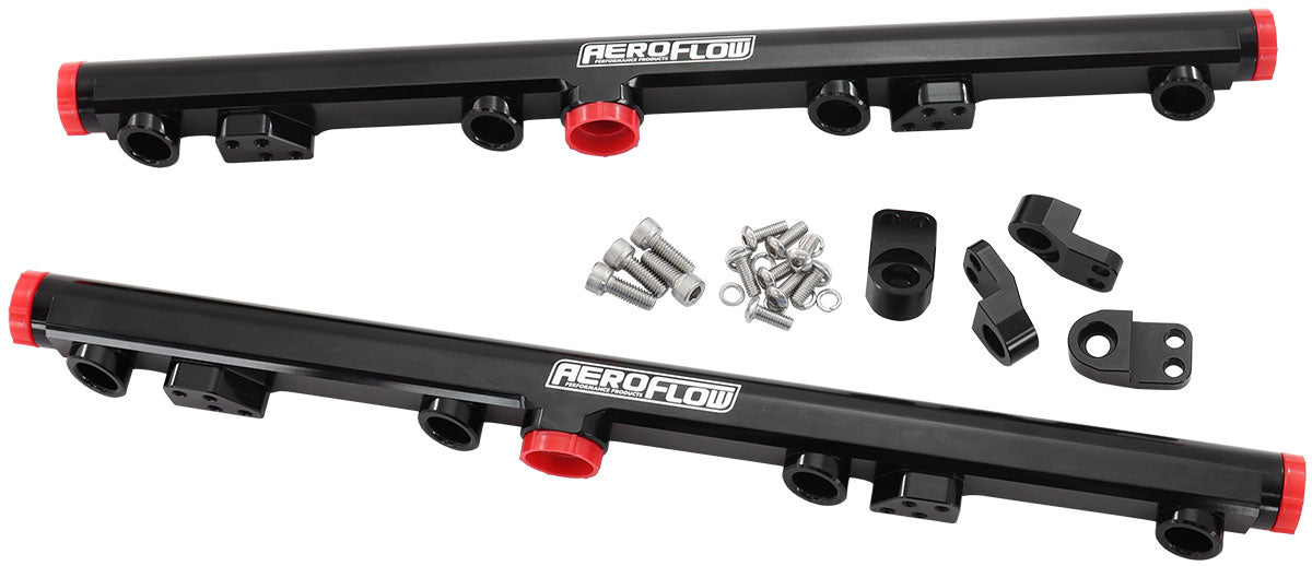 AF64-2155BLK - GM LS1 LS2 LS3 Billet EFI Fuel Rails (Black)