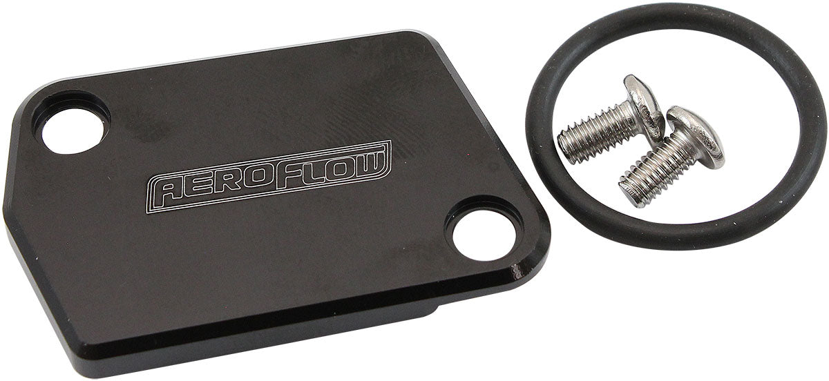 AF64-2176BLK - GM LS MAF SENSOR BLOCK OFF PLATE DELETE COVER MASS AIR FLOW Aeroflow - AF 64-2176BLK