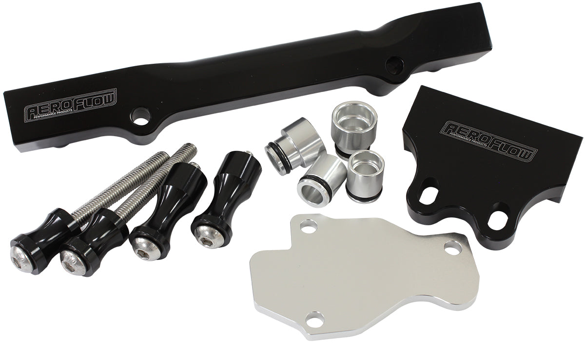 AF64-2204BLK - ROTARY FUEL RAIL KIT SERIES 6 7 & 8. MAZDA RX7 BLACK GEN 2