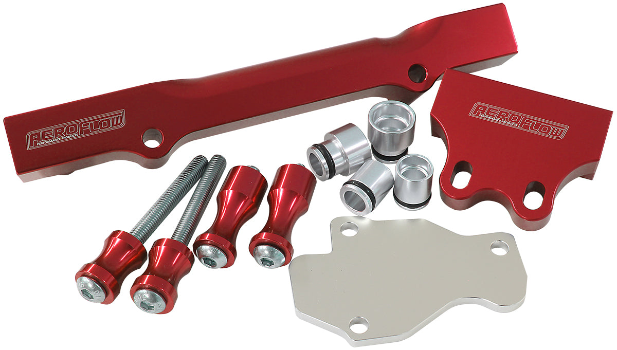 AF64-2204R - ROTARY FUEL RAIL KIT SERIES 6 7 & 8. MAZDA RX7 RED GEN 2