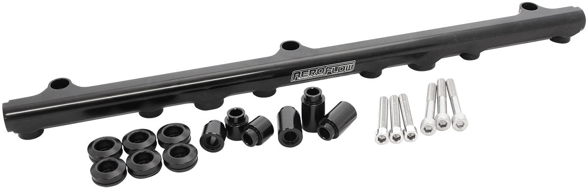 AF64-2210BLK - FUEL RAIL KIT NISSAN RB25 BLACK -8ORB NON-NEO TOP FEED