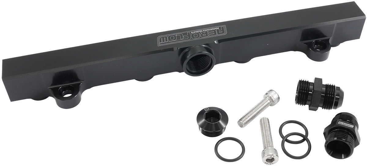 AF64-2221BLK - MITSUBISHI 4G63 EVO 4 to 9 FUEL RAIL -10ORB BLACK