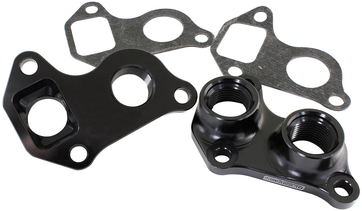 AF64-2241 - GM LS WATER PUMP PLATES ADAPTER BLOCK -10ORB PAIR