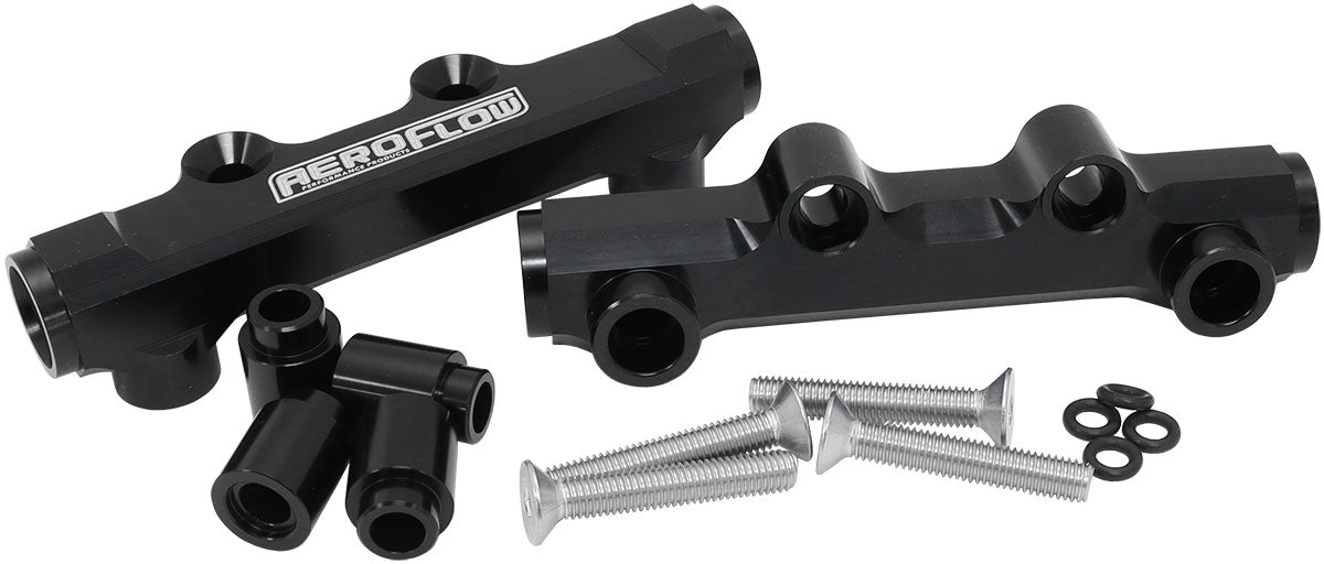 AF64-2257BLK - SUBARU EJ20 EJ25 FUEL RAIL BLACK TOP FEED WRX STI XT GT