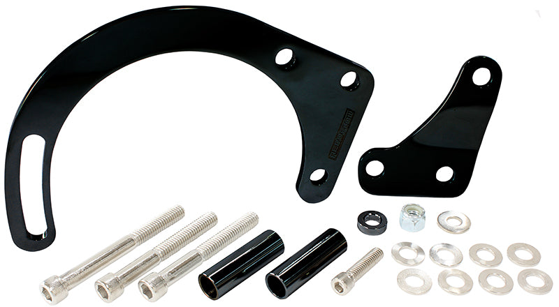 AF64-4015BLK - LOW MOUNT ALT BRACKET BLACK S/B CHEV WITH SHORT WATER PUMP