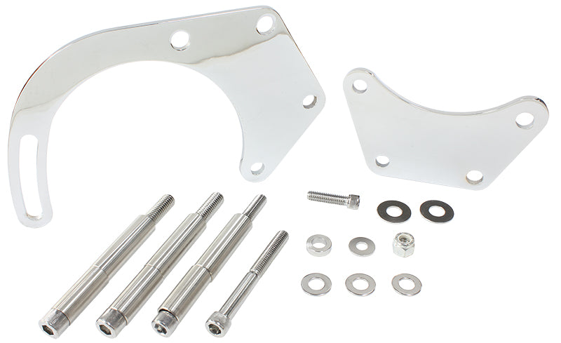 AF64-4016 - LOW MOUNT ALT BRACKET CHROME B/B CHEV WITH LONG WATER PUMP