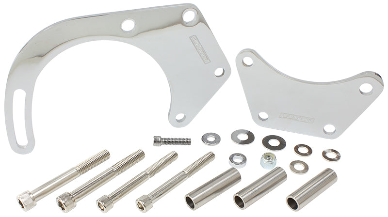 AF64-4017 - LOW MOUNT ALT BRACKET CHROME B/B CHEV WITH SHORT WATER PUMP