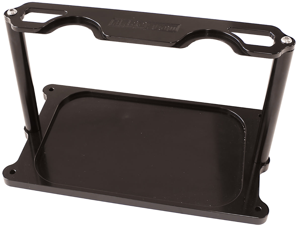 AF64-4366BLK - BATTERY HOLD DOWN TRAY BLACK BILLET OPTIMA Aeroflow- AF 64-4366BLK