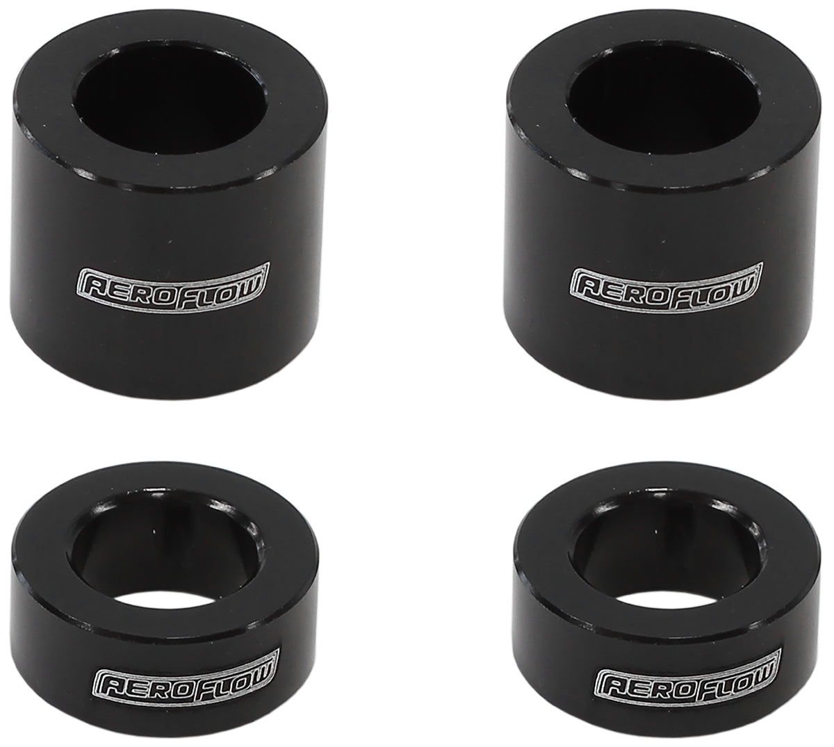 AF64-4375BLK - BILLET BOLT SPACERS M6 BLACK 1/4 PACK OF 4