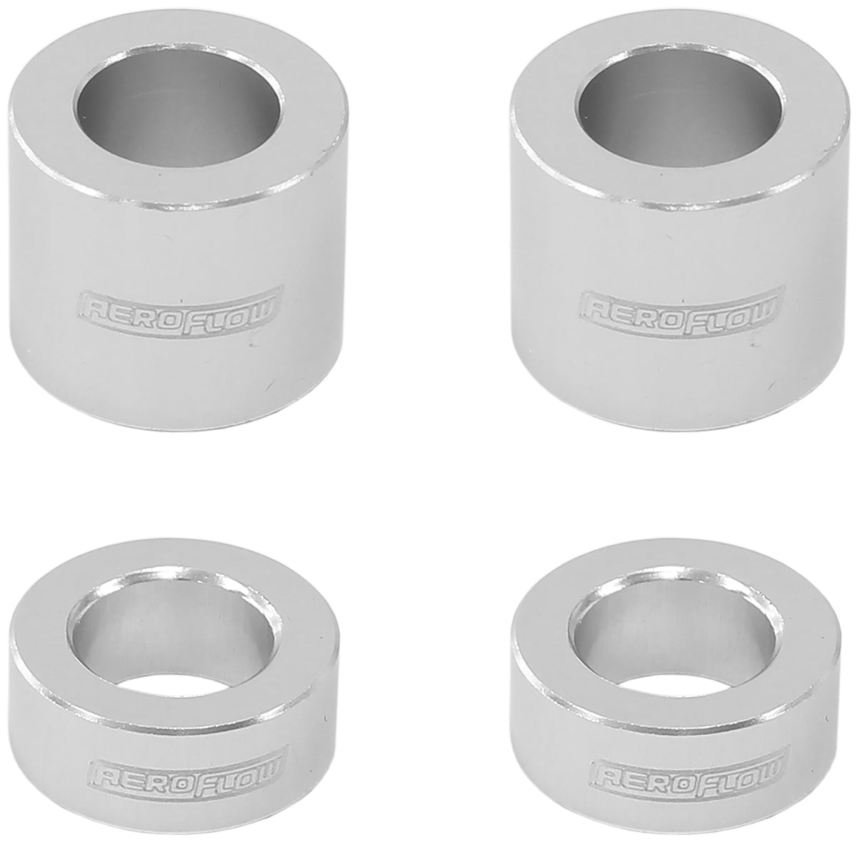 AF64-4377 - BILLET BOLT SPACERS M10 SILVER3/8 PACK OF 4