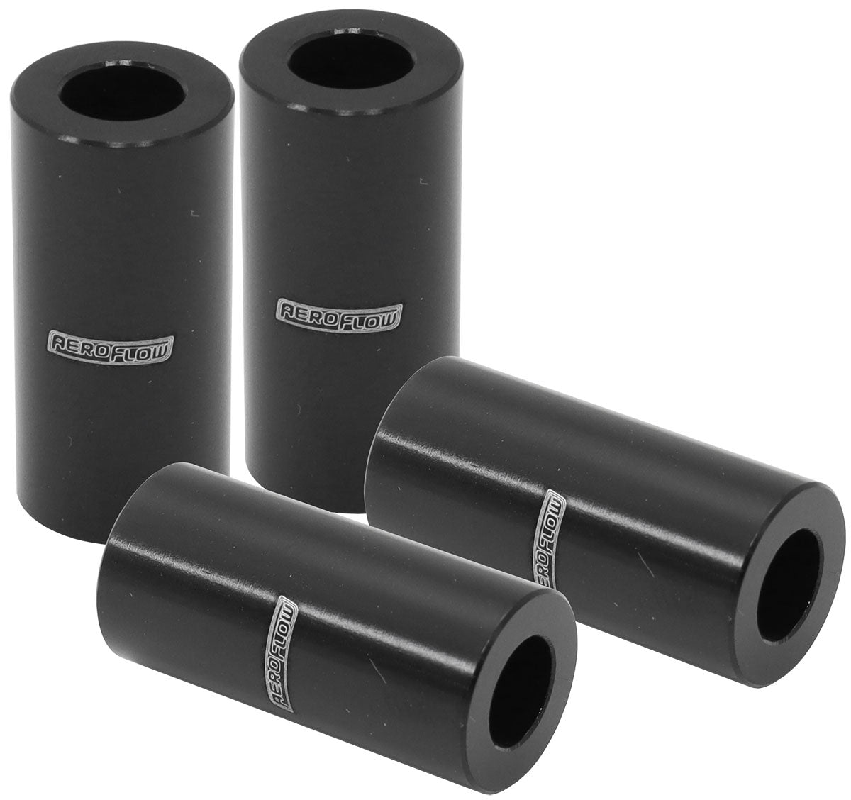 AF64-4379BLK - BILLET BOLT SPACERS M6 BLACK 25mm (1") LONG PACK OF 4