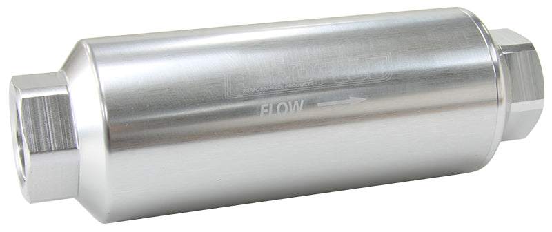 AF66-2043S-10 - AEROFLOW PRO FILTER 10 MICRON SILVER FEMALE -12 ORB 2.4" x7"
