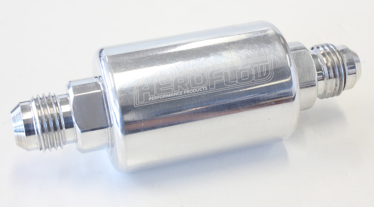AF66-2052P - AEROFLOW FILTER 40 MICRON POLISHED-6AN 1.25" x 3" NOTES