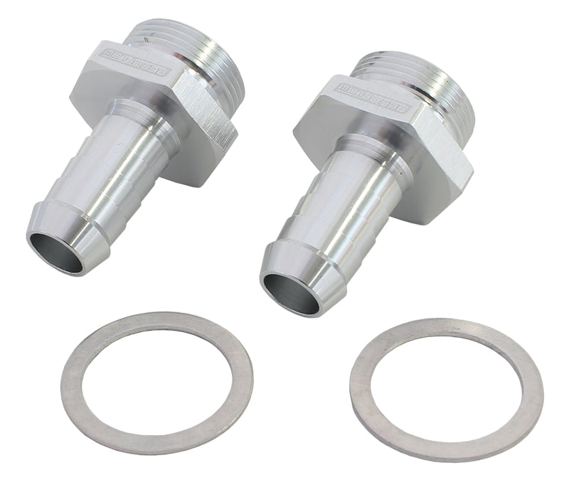 AF700-02S - HOLLEY INLET FITTING 1/2" BARBSILVER 7/8" X 20 TO 3/8" BARB