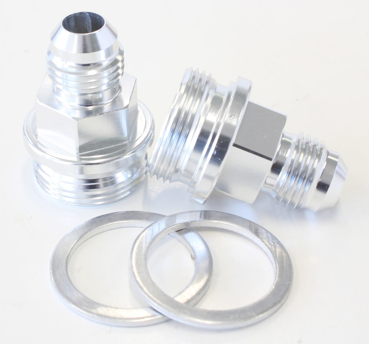 AF700-06S - HOLLEY INLET FITTING -6AN SILVER 7/8" X 20 TO -6AN SHORT