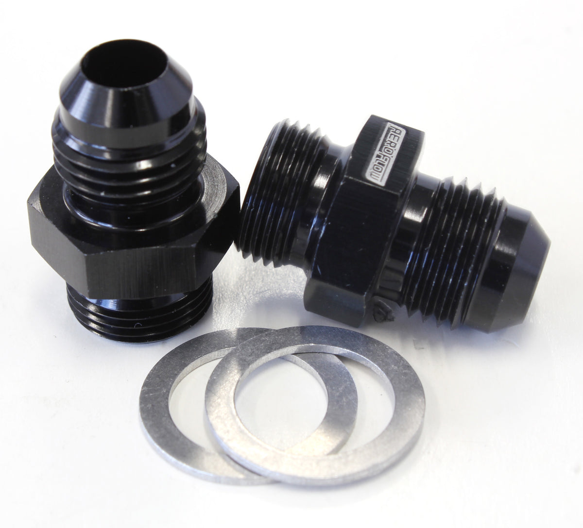 AF701-06BLK - BG / DEMON INLET FITTING -6AN BLACK 9/16" X 24 TO -6AN SHORT