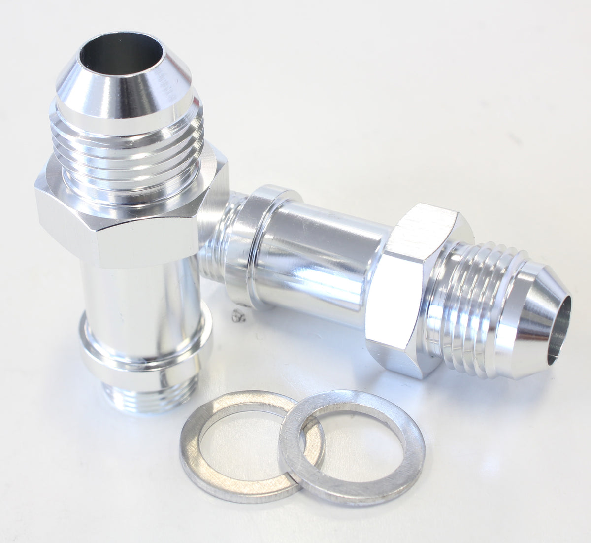 AF701-08S - BG / DEMON INLET FITTING -8AN SILVER 9/16" 45MM LONG TO -8AN