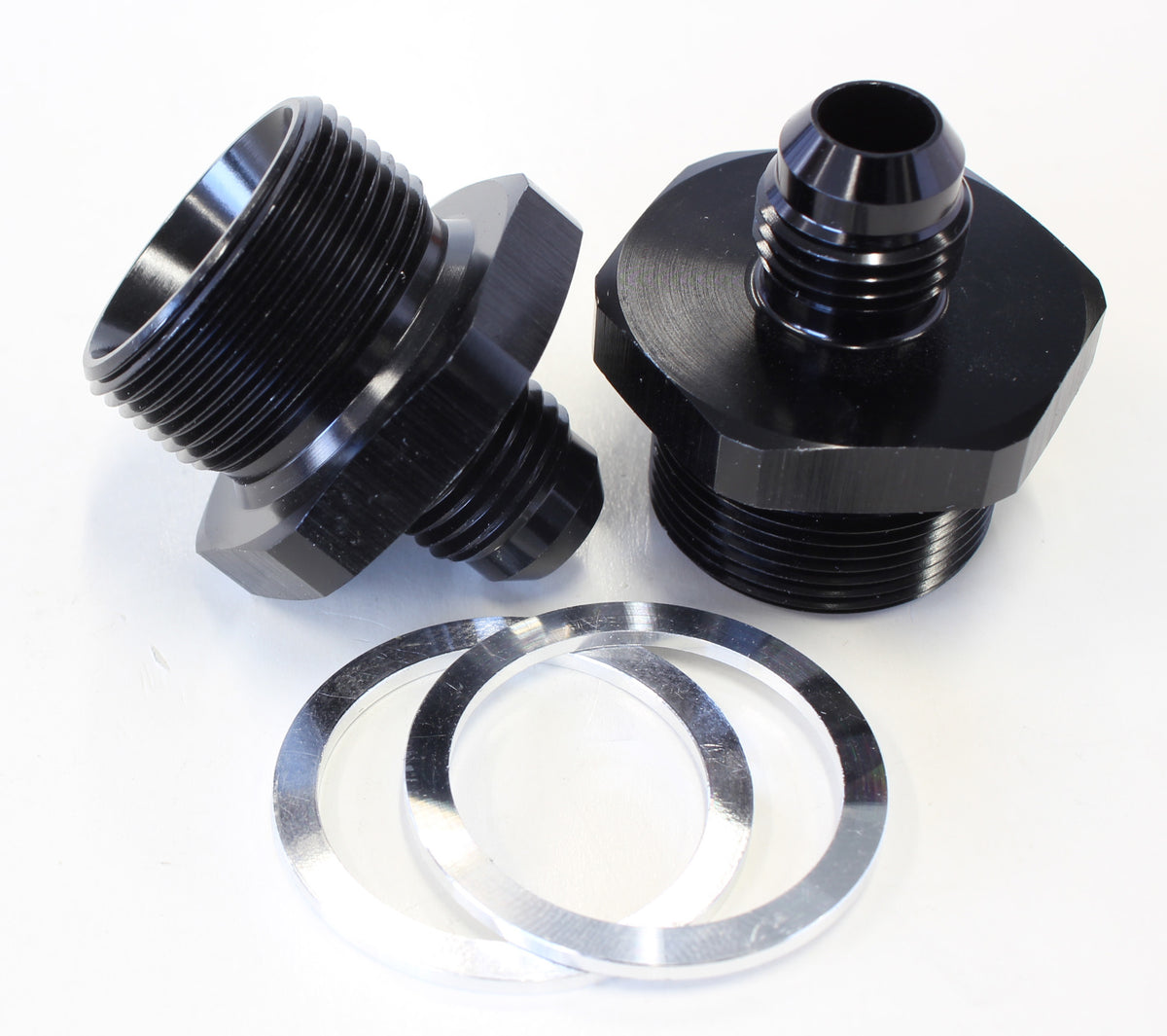 AF708-06BLK - Male -6 to 1" x 20 Quadrajet Black