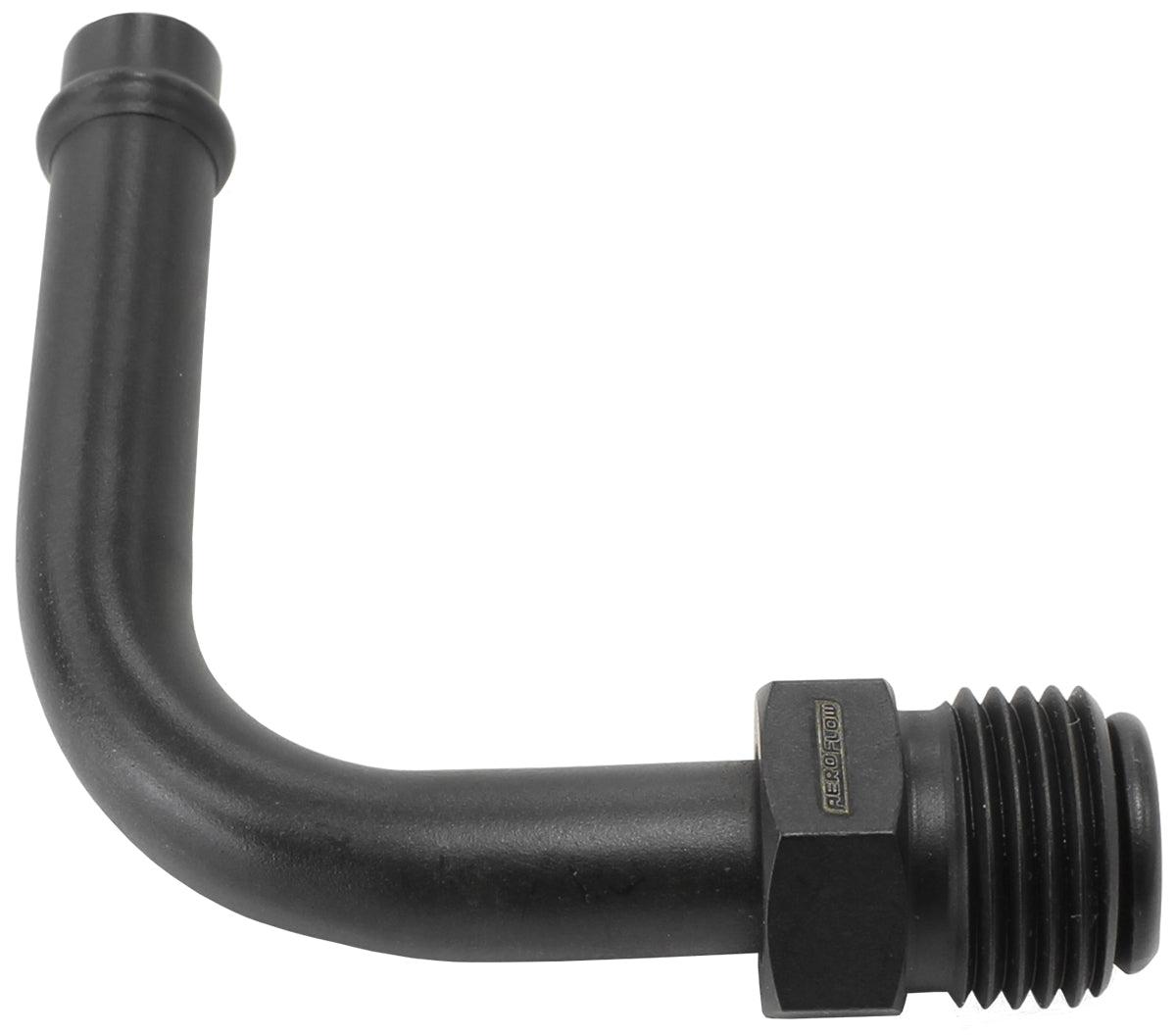 AF714-27BLK - HOLLEY CARB INLET FITTINGS 5/8INVERTED TO 3/8" BARB 90 DEG