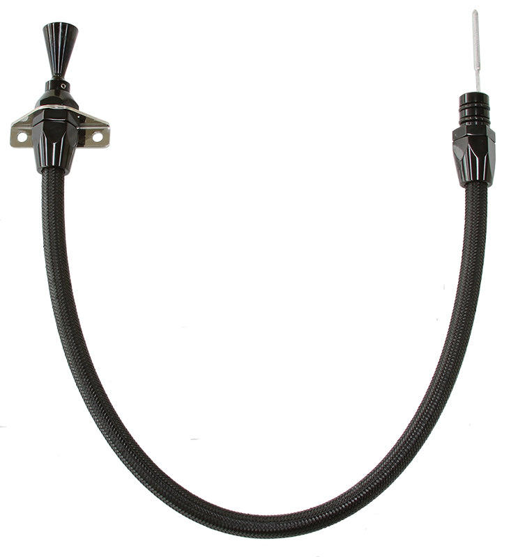 AF72-2500BLK - GM TH350 TH400 TRANS DIPSTICK FIREWALL MOUNT BLACK FINISH