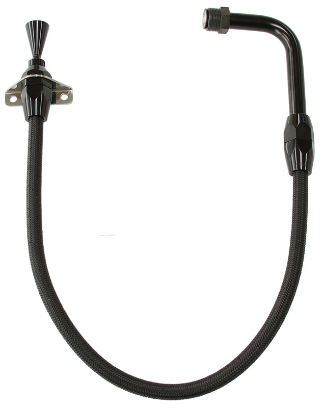 AF72-2503BLK - FORD C4 TRANS DIPSTICK IN PAN FIREWALL MOUNT BLACK S/S