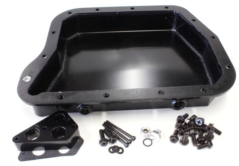 AF72-3004BLK - Chrysler Fabricated Transmission Pan including Filter Extension Black Finish. Suit Torqueflite 727, 2.33" Deep