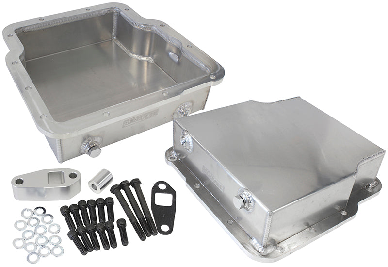 AF72-3005 - 3.25" Deep Fabricated Transmission Pan including Filter Extension Natural Finish. Suit Holden Trimatic