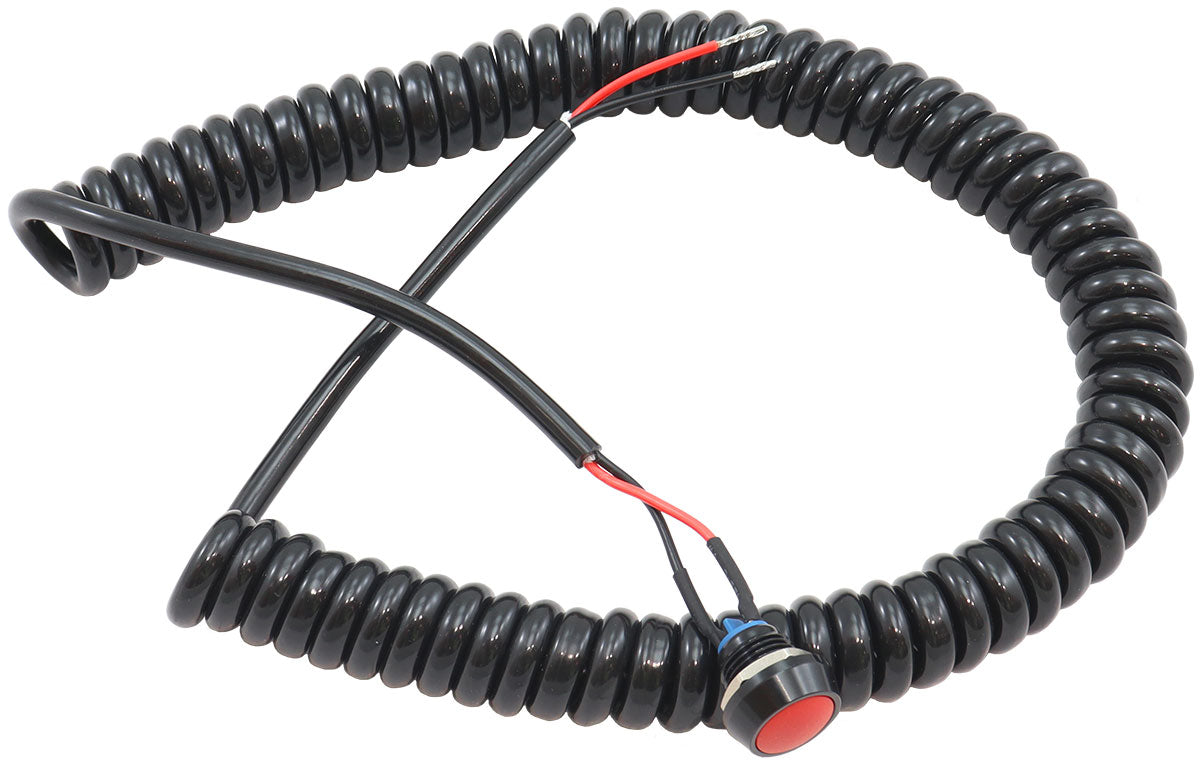 AF72-5060BLK - BANG SHIFT MOMENTARY BUTTON SPIRAL CORD SWITCH RED