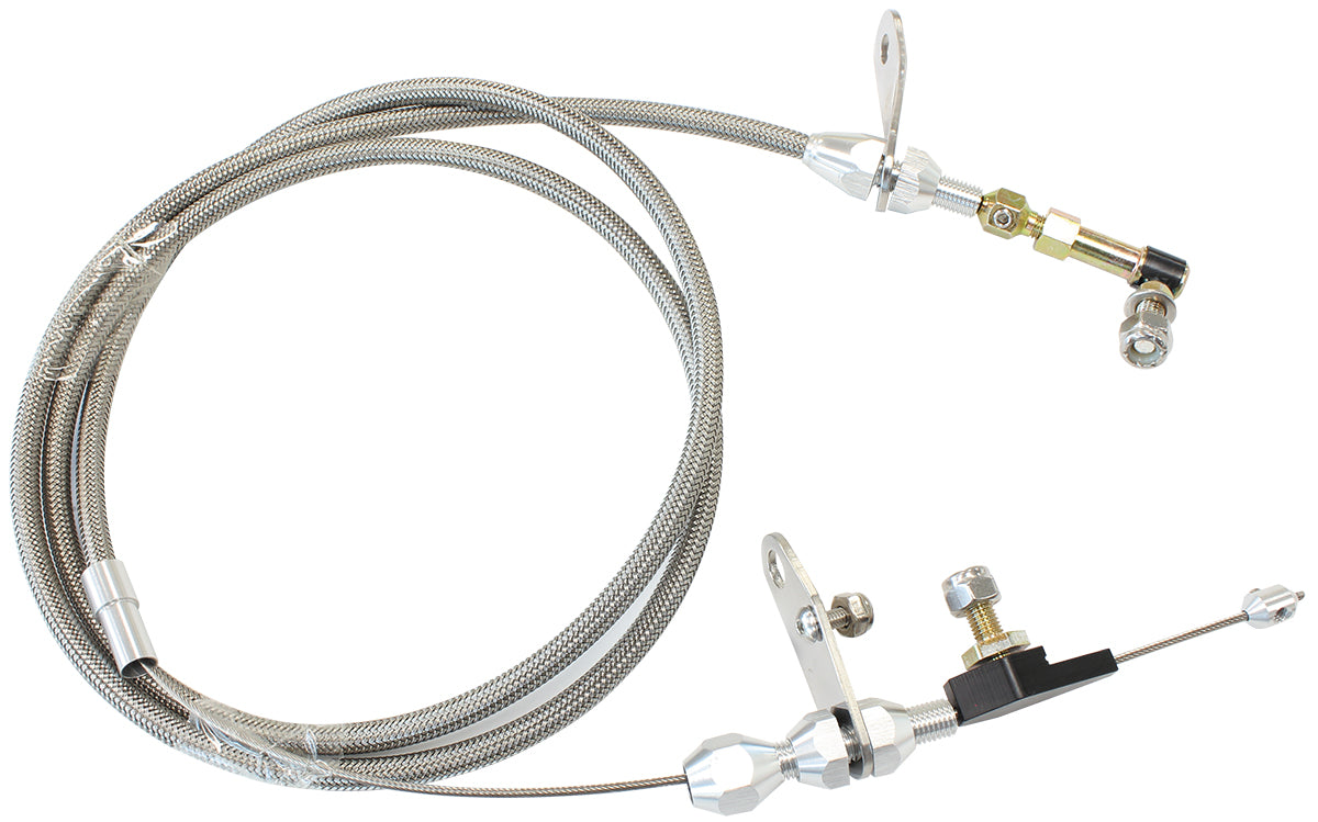 AF72-7008 - AEROFLOW KICKDOWN TORQUEFLITE 727 CABLE CHROME FINISH