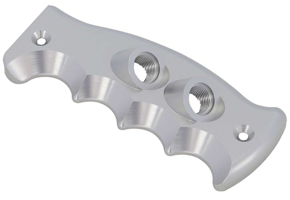 AF72-9923 - Pistol Grip Drivers Side Dual Button Plate, Silver Suit Pistol and Attack Bang Shift Shifters