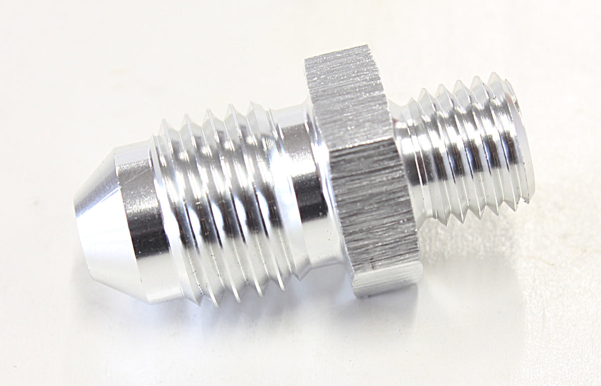 AF728-04S - METRIC M8 X 1.0MM TO -4AN SILVER MALE M8X1.0MM TO -4AN