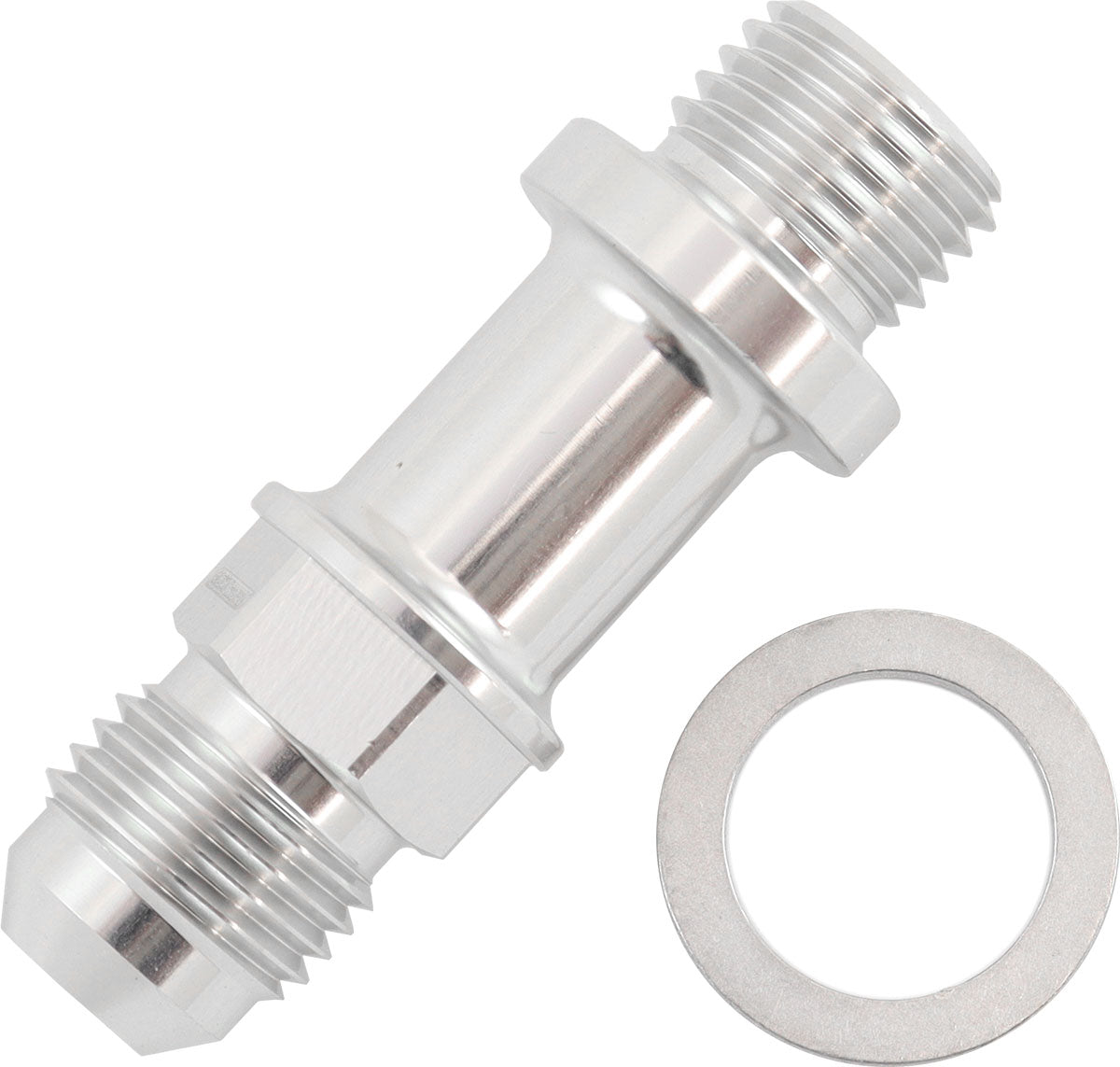AF732-06LS - METRIC M14 x 1.5mm TO -6 LONG EXTENSION 51mm SILVE MALE -6AN