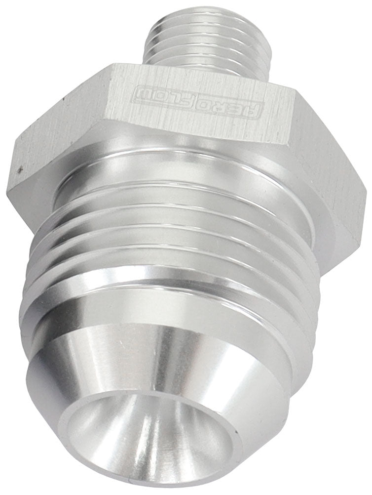 AF743-10S - METRIC M10 X 1.0MM TO -10AN SILVER MALE M10x1.0MM TO -10AN