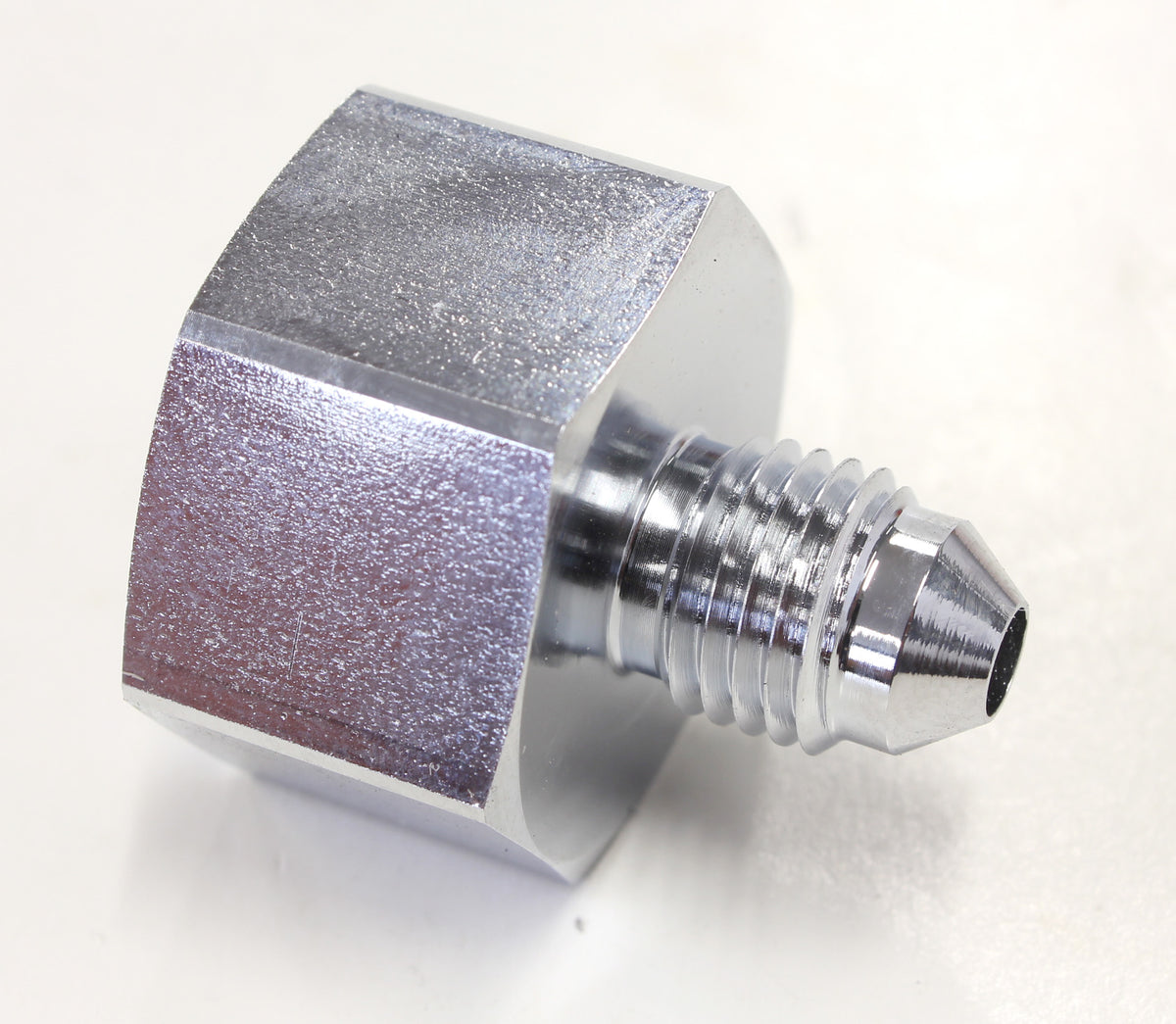 AF760-04 - NITROUS BOTTLE ADAPTER -4AN STEEL FINISH SUITS BOC BOTTLE