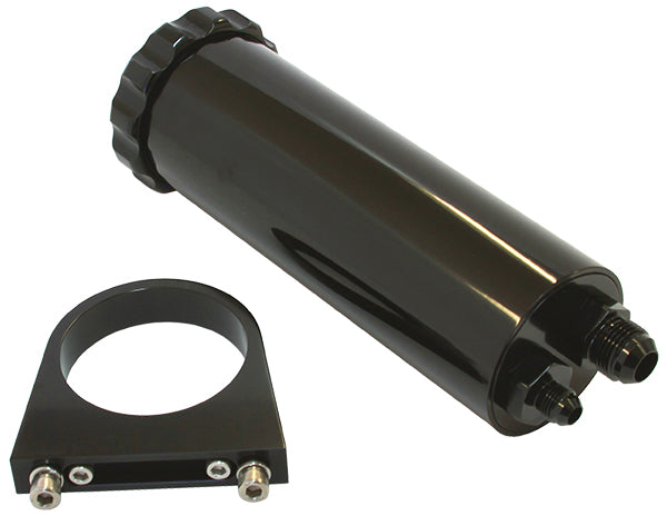 AF77-1027BLK - BLACK BILLET POWER STEER TANK, BILLET BRACKETS -10,-6