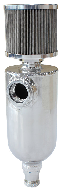 AF77-1028 - UNIVERSAL BREATHER TANK -12ORB6.5X3.5" S/S BILLET BREATHER