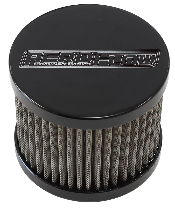 AF77-2002BLK - -8AN S/S BILLET BREATHER WITH FEMALE -8AN RE-USABLE