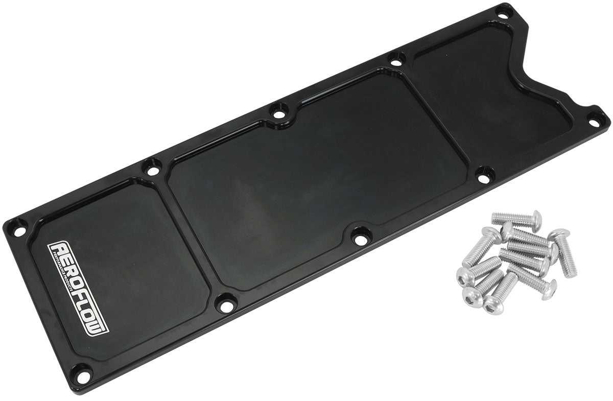 AF77-5015BLK - GM LS1 BILLET VALLEY PLATE COVER BLACK LS