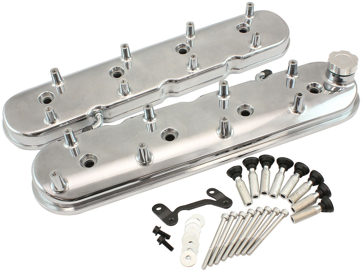 AF77-5018P - GM LS FACTORY VALVE COVERS CAST STANDARD HEIGHT POLISHED