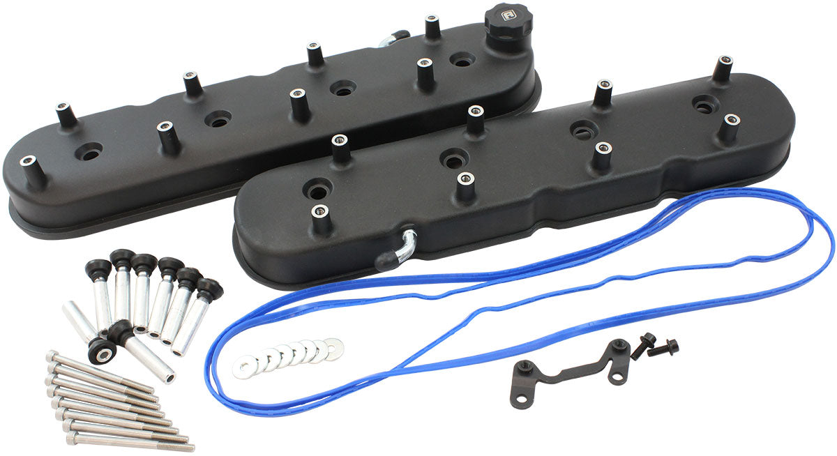 AF77-5019BLK - GM LS FACTORY VALVE COVERS CAST TALL HEIGHT BLACK